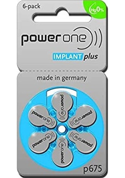 Powerone Implant Plus P675 İşitme Cihazı Pili 6 x 10'lu
