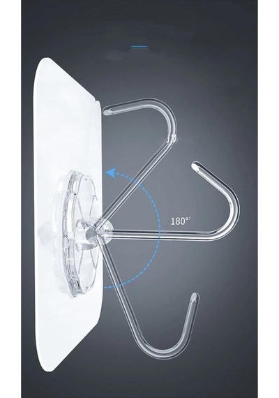4 Adet Kendinden Yapışkanlı Şeffaf Askı Banyo Mutfak Dolap Askısı 6x6 Cm Renkli