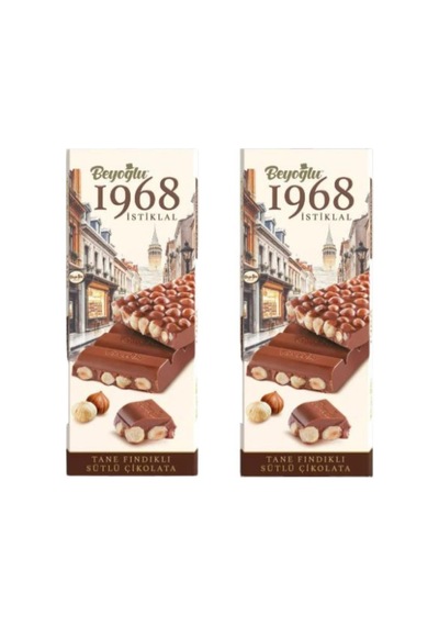 1968 İstiklal Bol Sütlü Fındıklı Çikolata 95gr X2
