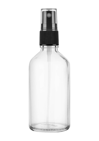 Afracam Şeffaf 50 Ml Sprey Fısfıs Kolonya Dezenfektan Cam Şişe Siyah