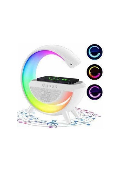 Hubrendy Tekno Bluetooth Hoparlör G Şekli Atmosfer Akıllı Rgb Lamba Wireless Kablosuz Şarj