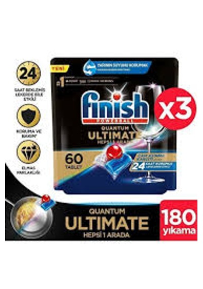 Şeylişeyler - Finish Ultimate Plus Bulaşık Makinesi Tableti 60'lı 3 Paket