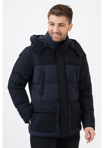 White Stone Edmonton 58101Slim Fit Kapüşonlu Kaban Laci-Laci Lacivert