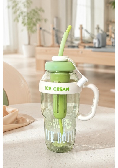 Ice Bottle Pipetli Suluk Matara 1300 Ml Yeşil