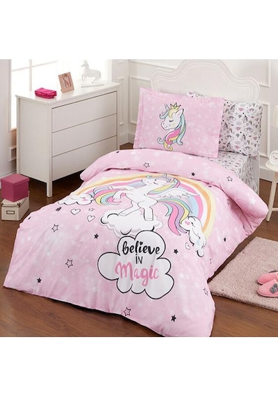 Özdilek Ranforce Nevresim Takımı Tek Kişilik Unicorn Pembe