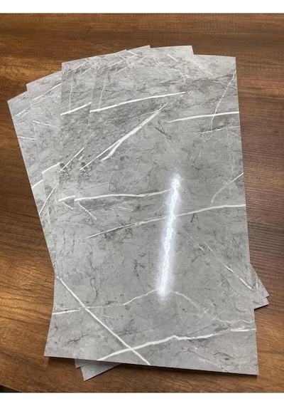 Ukab Dekor 20 Adet 30x60 Cm Gri Mermer Desenli Kendinden Yapışkanlı Esnek Köpük Pvc Panel Gri 30 X 60