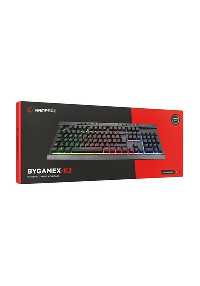 Rampage BYGAMEX-K2 Rainbow Aydınlatmalı Gaming Oyuncu Klavyesi