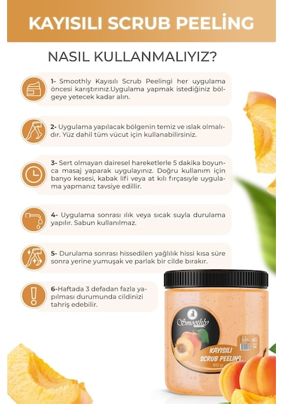 Smoothly Kayısı Aromalı Vücut Peeling 800 G