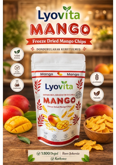 Mango Dondurularak Kurutulmuş Freeze Dried 20 G