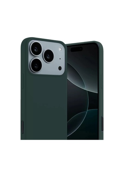 Hmngoakkllby Apple Apple iPhone Uyumlu 17 Pro Max/18 Pro Max First Silikon - Koyu Yeşil Akllhmng standart