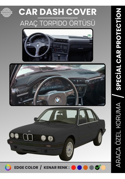 Bmw E30 3 Serisi 1982-1991 Torpido Örtüsü Ön Göğüs Koruma Torpido Koruma Tam Uyum Çatlamayı Önler - 538 Stiloto