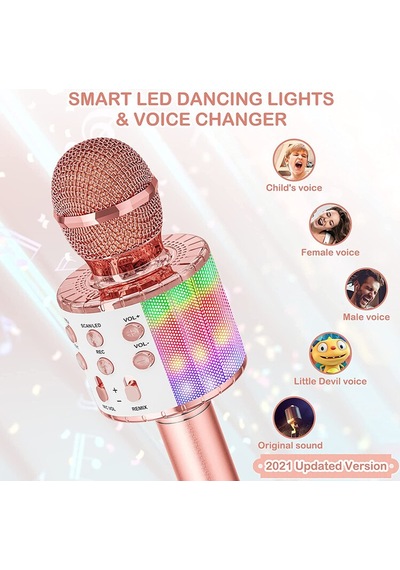 Kareoke Mikrofon Bluetooth Hoparlör Yüksek Ses Uzun Şarj Süresi Bluetooth Hoparlörlü