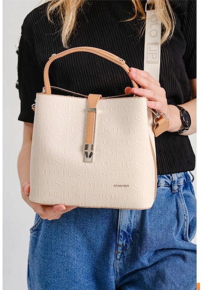 Just Polo Kadın El Ve Omuz Çantası Orta Boy 6011mh Camel - Krem