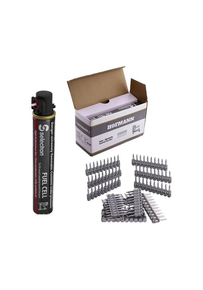 Hofmann Tabanca Çivisi Siyah 25 Mm 1000 Adet Set + 1 Adet Gaz Tüpü