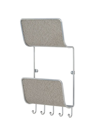 Idesıgn Mektupluk Anahtarlık Askılık 2 Katlı Metalik Gri 19X36 .