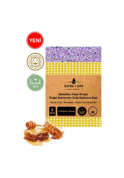 Balmumlu Doğal Gıda Saklama Bezi Başlangıç Set - Beeswax Food Wra Çok Renkli