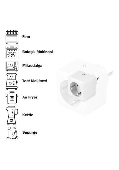 Telefon Kontrollü Akıllı Priz Wi-fi Destekli Akım Korumalı Priz
