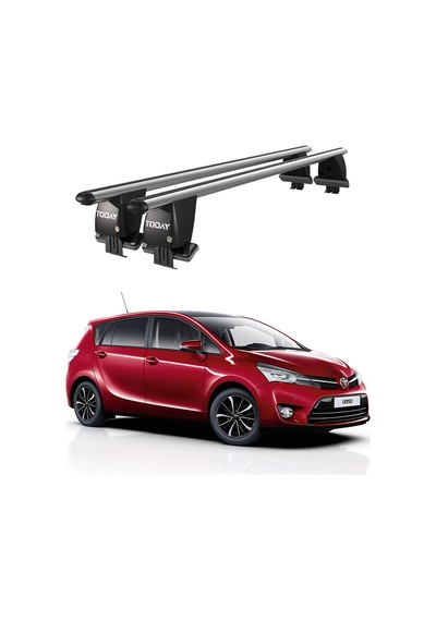 Royal Toyota Verso 2009-2018 Uyumlu Gri Kilitli Ara Atkı Port Bagaj Tavan Barı