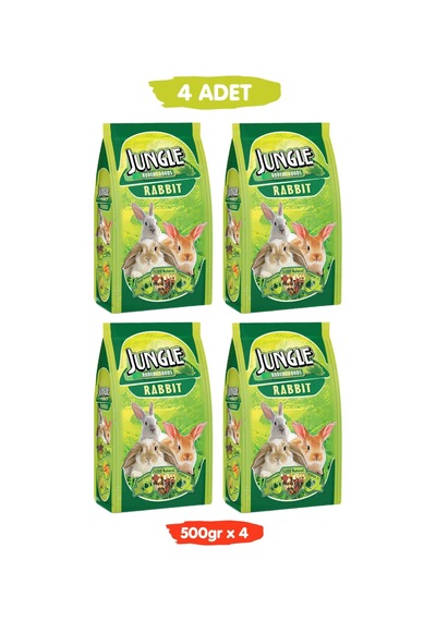 Jungle Tavşan Yemi 500 Gr X 4 Paket