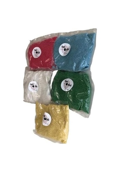 Netkonsantrasyon Renkli Dekoratif Kum Oyuncak Kumu 5 Paket Kalsit Silis Bahçe Dekor Saksı Terraryum Kum 3,5 Kg