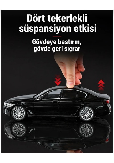 Hmb 1:18 Bmw 530lci Siyah Lisanslı Diecast Metal Model Araba