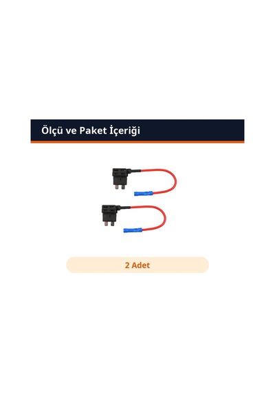 Trobus Fuse Tap Sigorta Çoğaltıcı Standart Bıçak Tipi 2 Adet Diğer