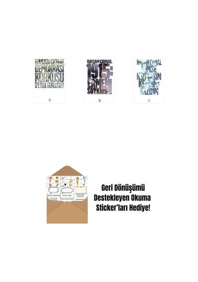 Demokrasi Korkusu + 1915: Ermeni Soykırımı + Kimse Kızmasın Kendimi Yazdım + Okuma Sticker'ları