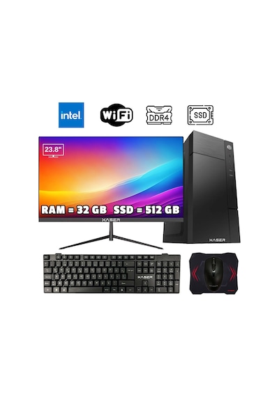 Xaser XSR1006 i5-7400 32 GB 512 GB SSD 23.8" Free Dos Masaüstü Bilgisayar