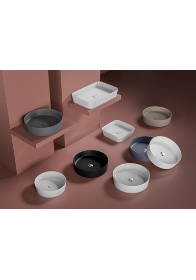 Creavit LP145 Loop Masa Üstü Çanak Lavabo Mat Siyah 45 CM