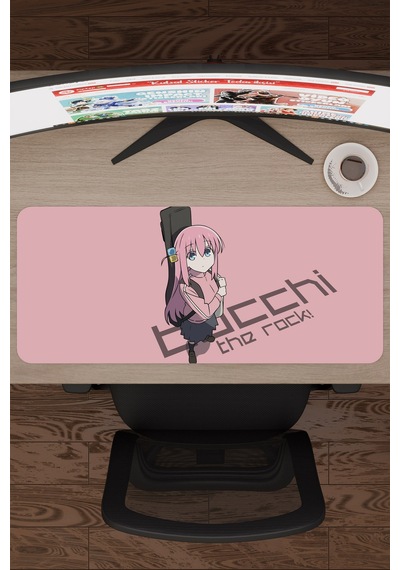 Bochi The Rock Anime V1 - 70x30 Xl Gaming Kauçuk Kaymaz Taban Mouse Pad Fare Altlığı