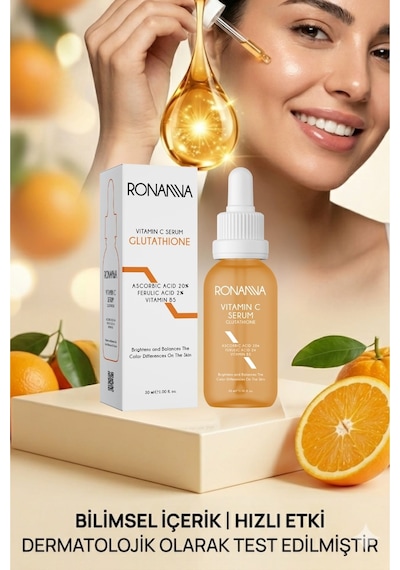 Ronanna C Vitamini Serum %20 Saf Vitamin C Leke Karşıtı Cilt Aydınlatıcı Anti Aging Serum 30ml