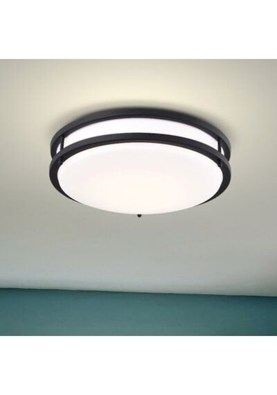 24 Watt, 4000k Soğuk Beyaz Işık Sıva Üstü Led Armatür, Modern Tavan Armatürü, Ledli Tavan Armatürü Siyah