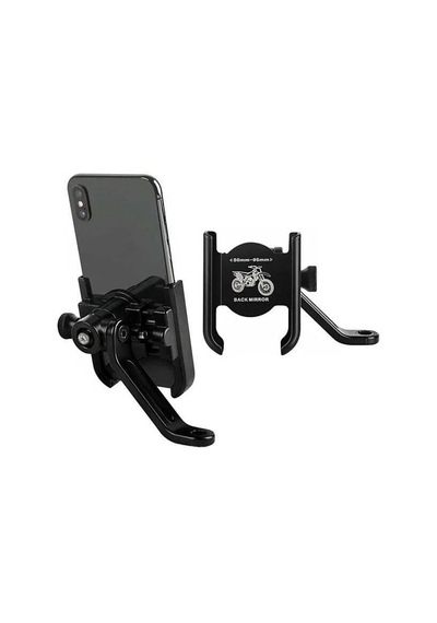 Sunup 03-h2 Motosiklet Telefon Tutucu Standı Tutacağı Aynaya Sabitlenir