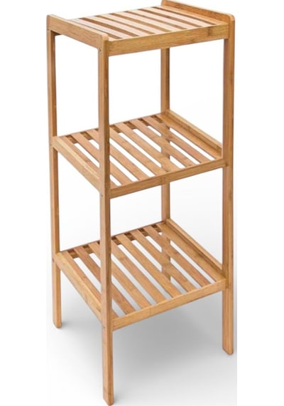 Bambu 3 Katlı Çok Amaçlı Raf - Dikey Ayakkabılık Havluluk Banyo Rafı Açık Kahverengi Bambu 3 Katlı Çok Amaçlı Raf - Dikey Ayakkabılık Havluluk Banyo Rafı Açık Kahverengi