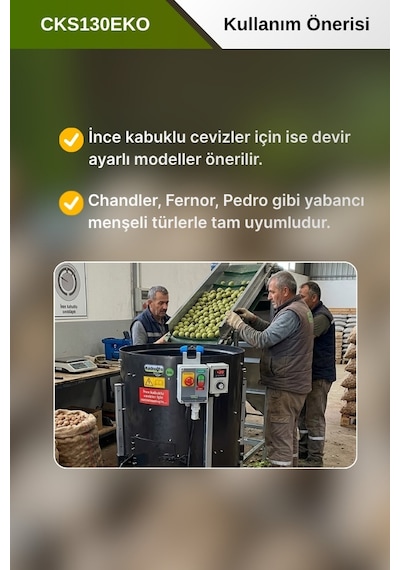 Kadıoğlu CKS130EKO 170 LT Rendeli Sabit Devirli Ceviz Soyma Makinesi