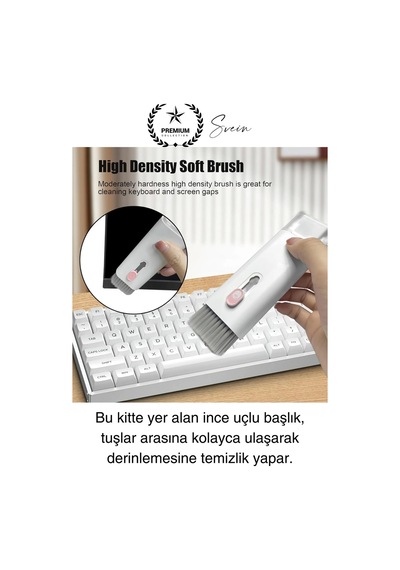 7in1 Bluetooth Kulaklık Temizleme Kalemi Klavye Telefon Tablet Elektronik Eşya Detaylı Temizlik Kiti