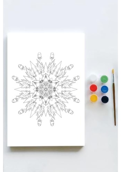 Pster21571 Mandala Tuval Kanvas Tablo Boyama Hobi Seti 7 50x70cm -