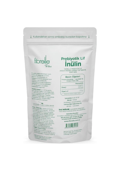 Fibrelle İnülin Prebiyotik Lif Hindibağ 1 KG