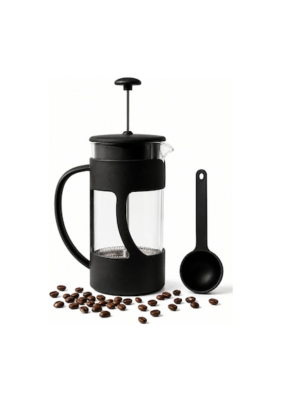 Epinox French Press 350 ml Kaşık Hediyeli – Filtre Kahve & Bitki Çayı Demliği, BPA Free, Isıya Dayanıklı