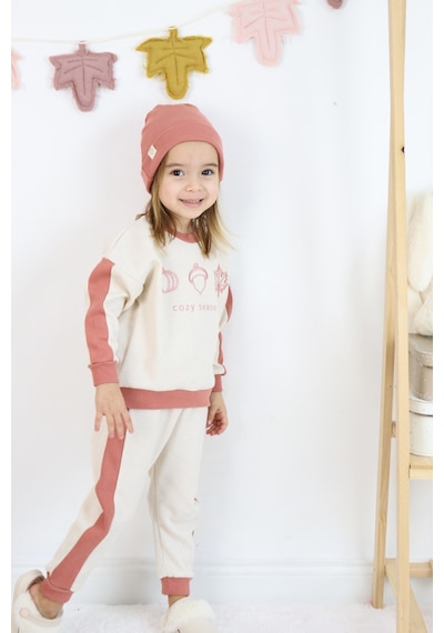Miababy Cozy Nakış Baskılı 3lü Takım Ekru