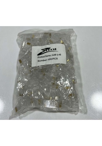 Ztech Rj-45 Cat5 Konnektör 100 Lü Paket
