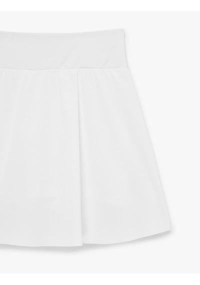 Koton Yüksek Bel Pike Kumaş Mini Spor Şort Etek Beyaz 6sak40082nk
