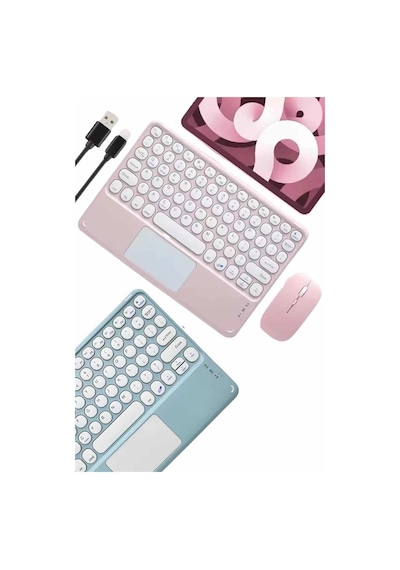 Mey İthalat Profesyonel Wifi Q Klavye Bluetooth Klavye Touchpad 10.8 Inç Yeni Nesil