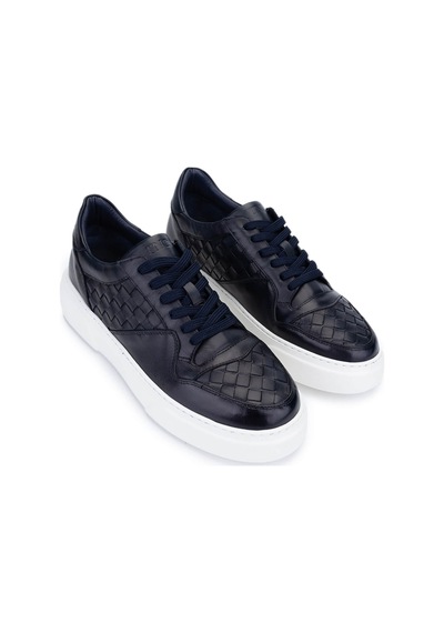 Tamer Tanca Erkek Hakiki Deri Lacivert Sneakers & Spor Ayakkabı 04 268 Erk Ayk Y25 Lacı Alk/orgu Lacivert