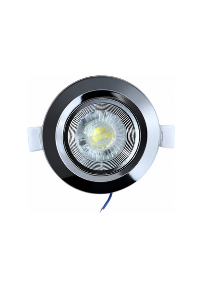 Pc Krom Kasa 5w Beyaz Işık Yuvarlak Spot Hs 1211