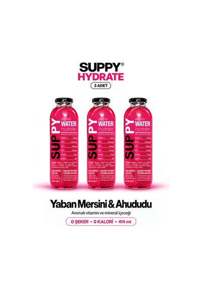 Suppy Vitamin Water Hydrate 3 Adet 414 Ml