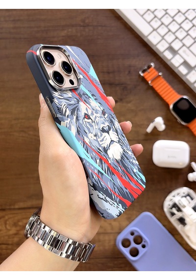 İphone 16 Pro Kılıf Magsafe Uyumlu Hayvan Figürlü Premium Kapak Kılıf Soo-740 Desen5