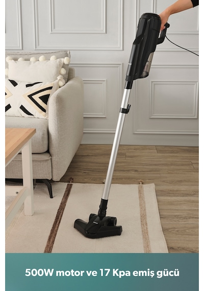 Homend Dustroyer 1272H 2 in 1 Metal Borulu Kablolu Dikey Süpürge