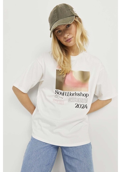 Jack & Jones Jjxx Jxpaıge Loose Ss Tee Jrs Ekru Kadın Kısa Kol T-shirt 000000000101961815 Bej