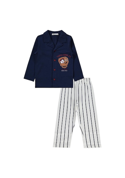 Civil Boys Önü Düğmeli 2-5 Yaş Pijama Takımı - Lacivert